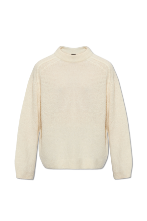 ジャケット・アウター JACQUEMUS knit poncho JACQUEMUS High-Collar Yellow Mohair Sweater